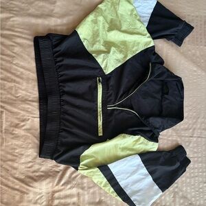 SHEIN Black and Yellow Colorblock Top